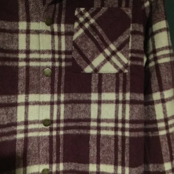 WESC Maroon snap shacket NWT - Picture 2 of 12